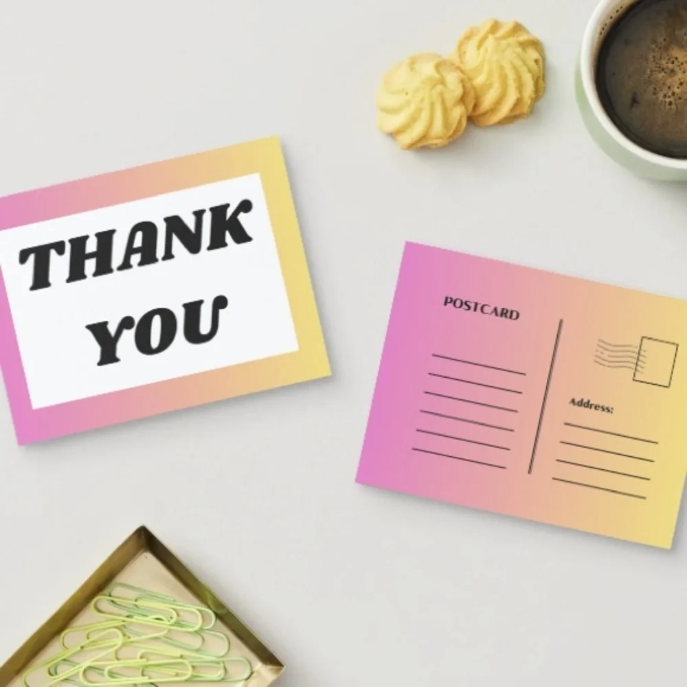 Set of 10 Thank You Post Cards